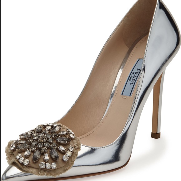 Prada Shoes - FINAL REMOVING Prada Crystal-Medallion Pumps